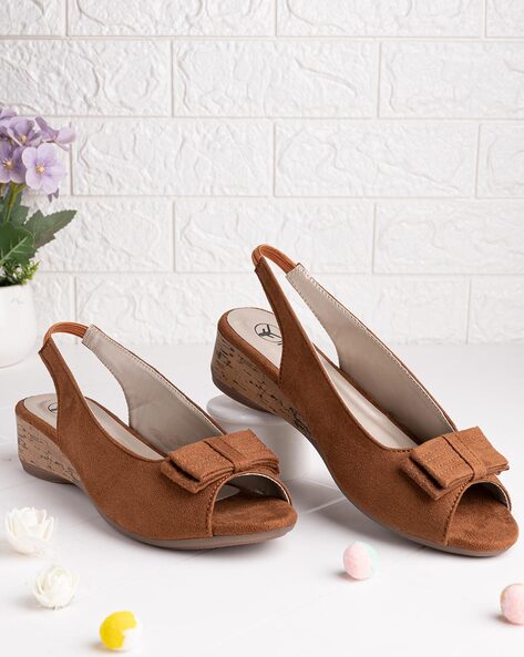 Tan low heel on sale wedges