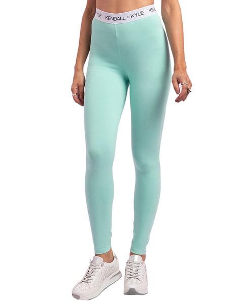 Combo of Solid Color Lycra Leggings in Green and Maroon : BNJ753