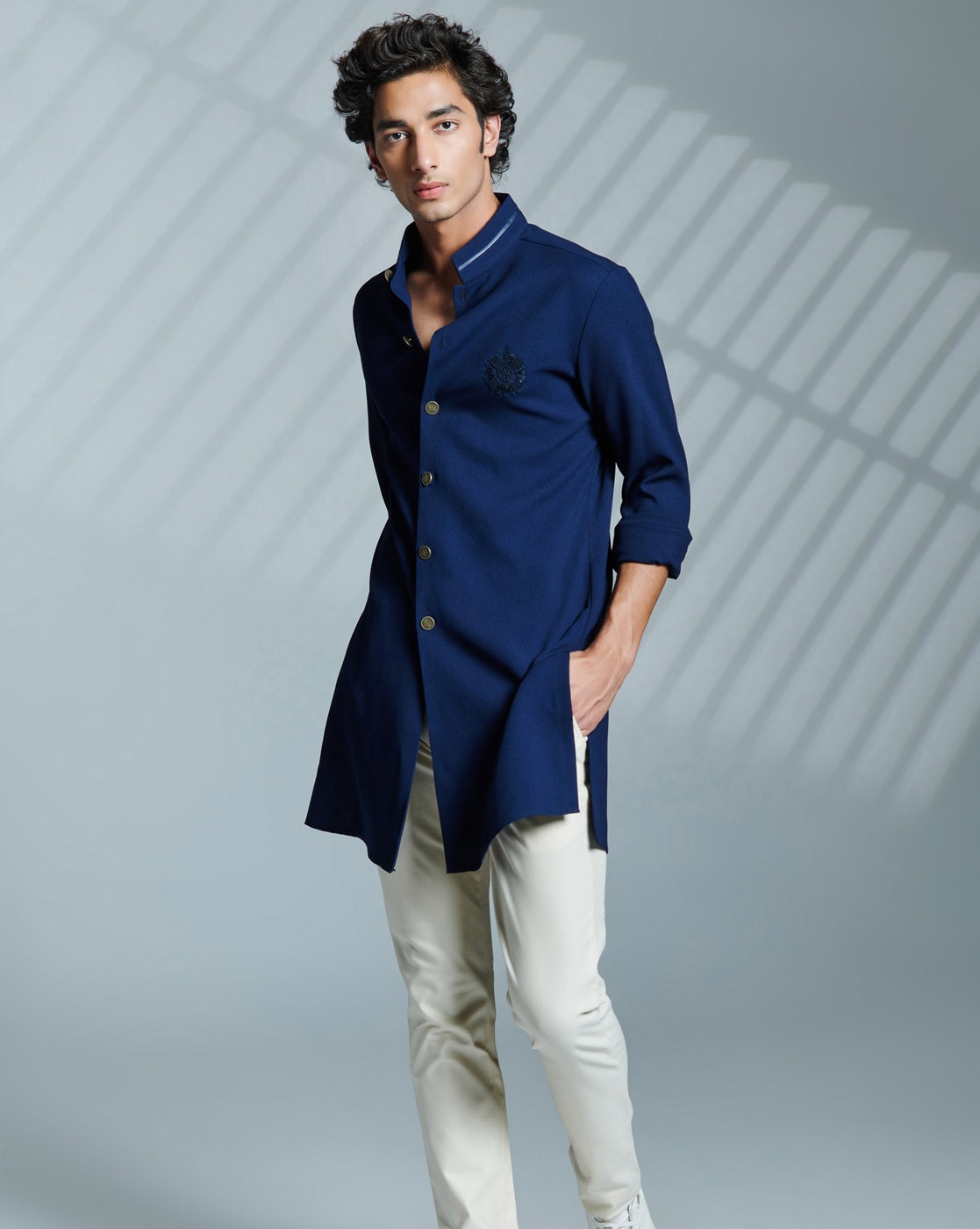 Buy S&N by Shantanu and Nikhil Short Kurta with Front Button ...