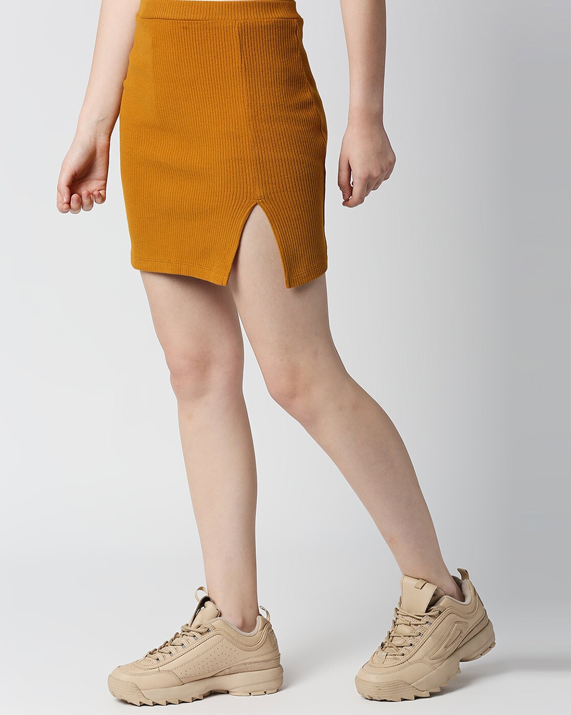 Mustard yellow clearance skirt forever 21