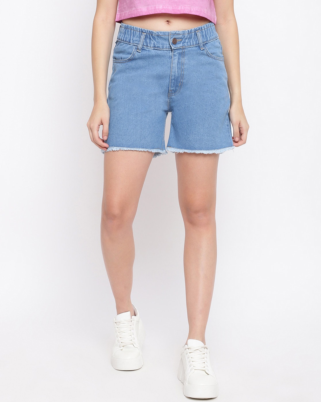 Women's High Rise Light IndigoÂ Regular Fit Denim Shorts – Levis India Store