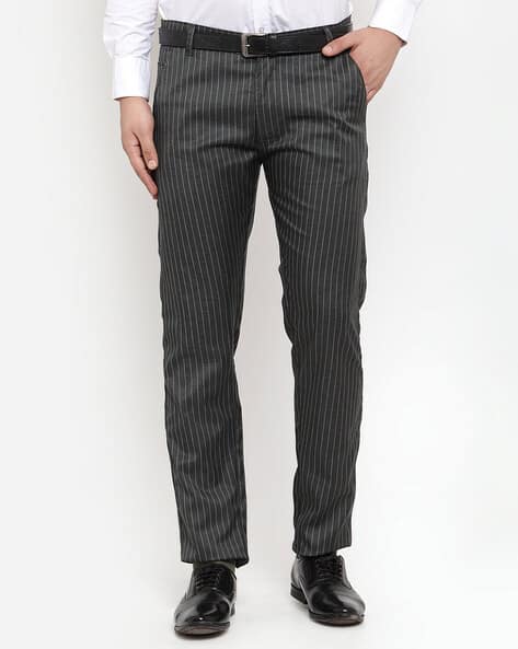 Mens Pants Striped Tapered Trousers Mens Dress Striped Pants Slim - Main Image