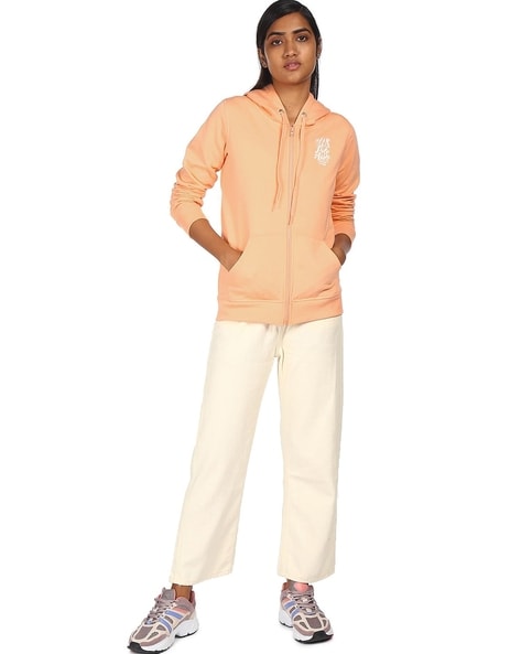 Buy APRICOT ZIPPER HOODIE & JOGGER SET for Women Online in India