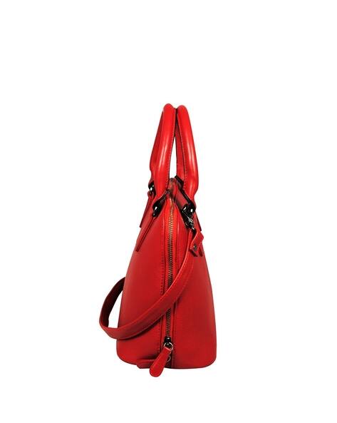 CALFNERO Solid Handbag with Zip Closure