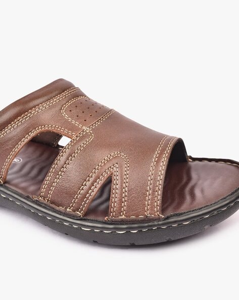 Premium leather online slippers