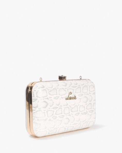 LAVIE Reptilian Print Clutch with Chain Strap