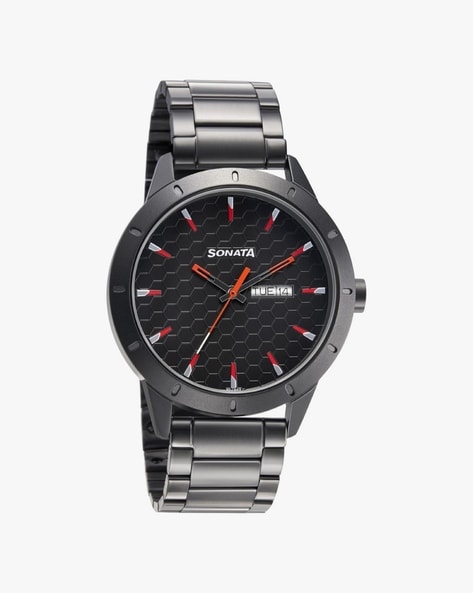 Sonata black chain watch on sale price