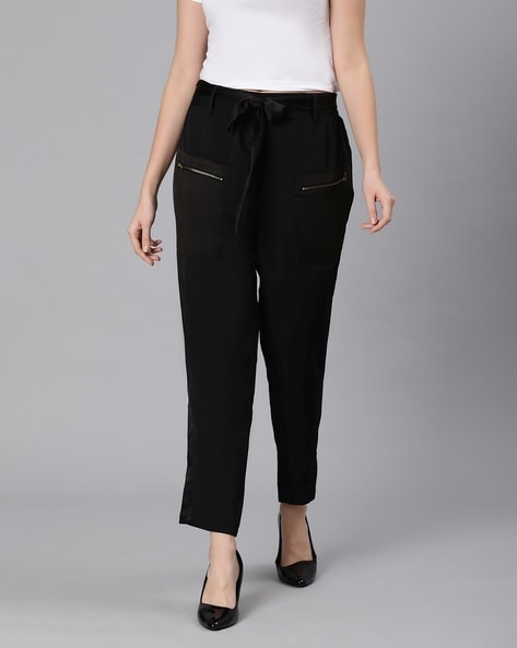 Buy TIE ME UP WHITE SKINNY JEANS for Women Online in India