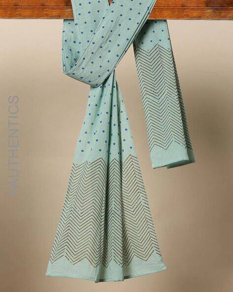Handblock Geometric Print Cotton Stole