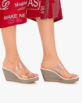 Buy White Heeled Sandals for Women by Curiozz Online