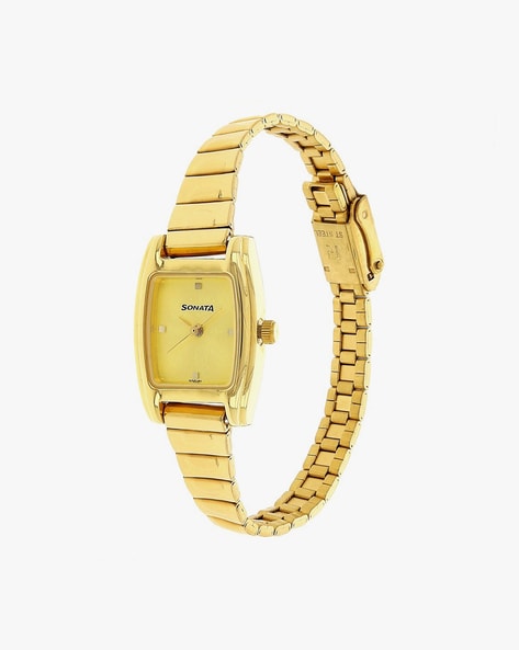 Sonata golden ladies online watch