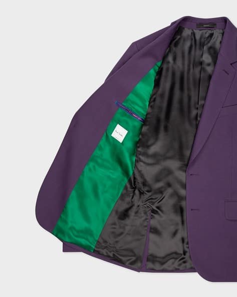 Buy PAUL SMITH Woollen Tailored Fit Suit | Purple Color Men | AJIO