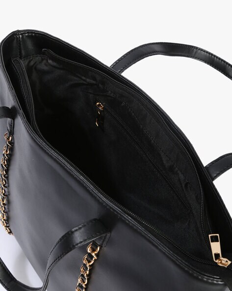 Black Saffiano Leather Shoulder Bag