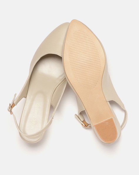 Buy Cream Heeled Sandals for Women by Marc Loire Online