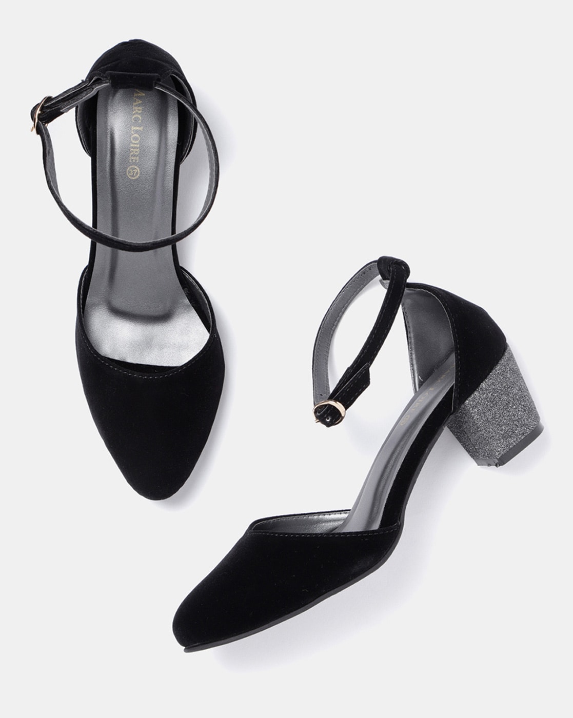Buy Marc Loire Black Party Block Pumps - Heels for Women 16854980 | Myntra