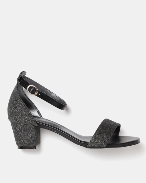 Where's That From Stormi Low Heel Sandals In Silver Glitter - Matalan