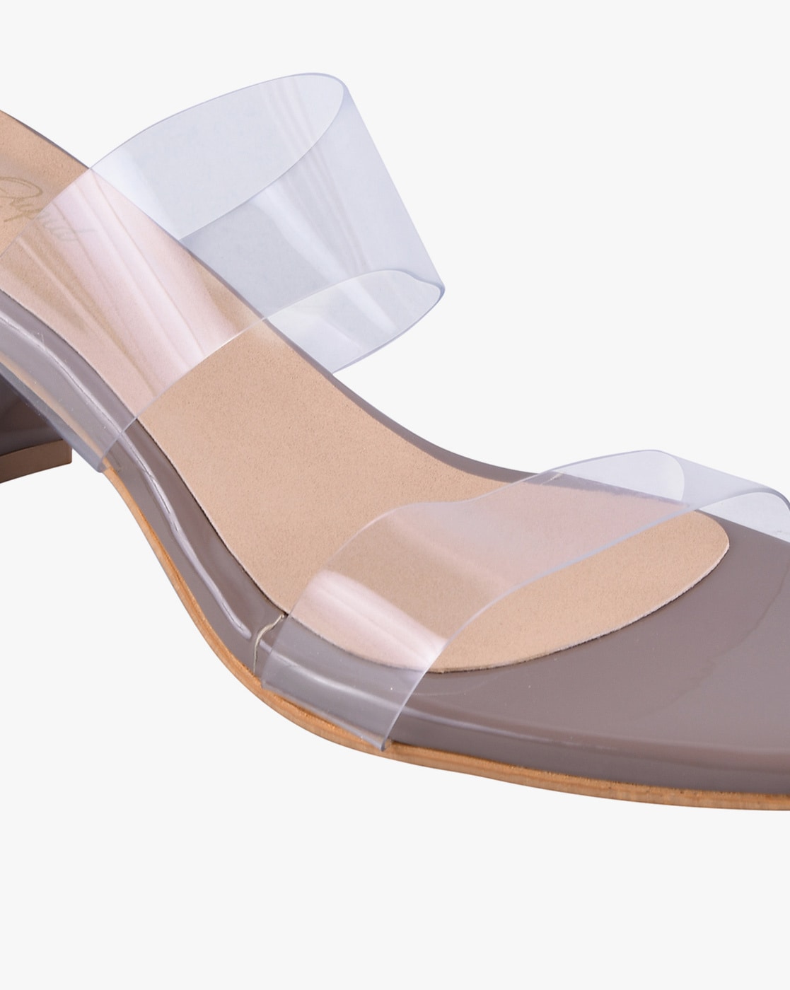 Hanna Transparent Heeled Sandal in Clear - Get great deals at JustFab