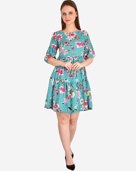 Floral Printed Maxi Dress - ALOFI - Women Designer Dresses