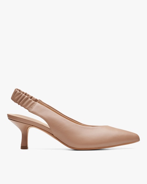 once What suit Buy Beige Heeled Shoes for Women by CLARKS Online | Ajio.com