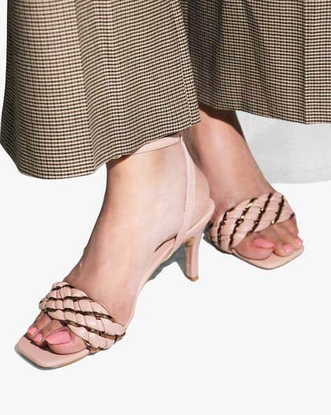 Braided Stilettos with Ankle Strap