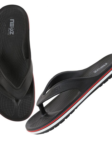 Buy Black Flip Flop Slippers for Men by NEOZ Online Ajio