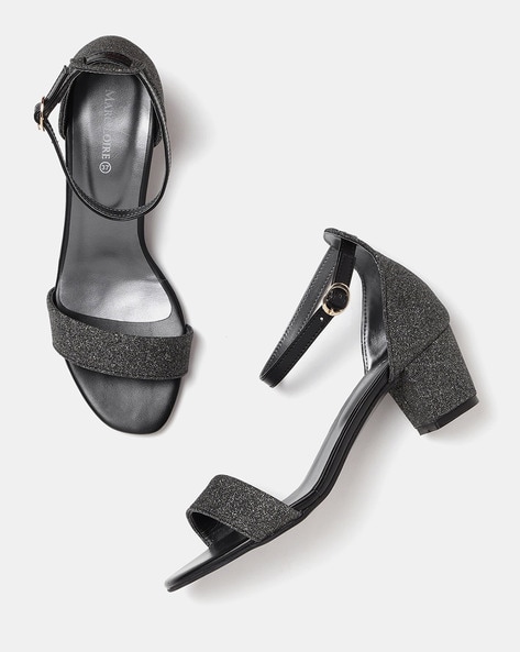 Buy Black Sandals with Block Heels for Women Online in India-thanhphatduhoc.com.vn