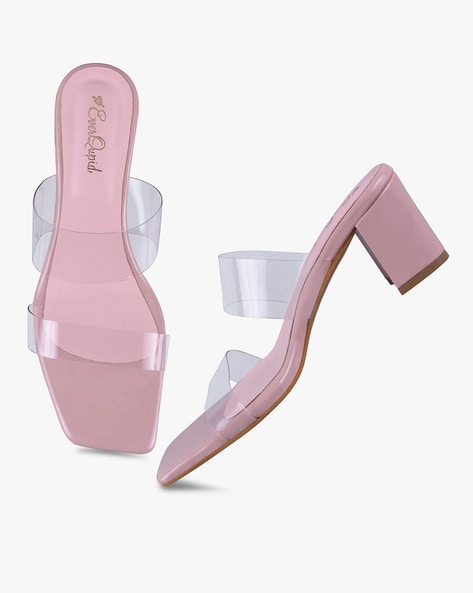 Buy Pink Heeled Sandals for Women by Everqupid Online