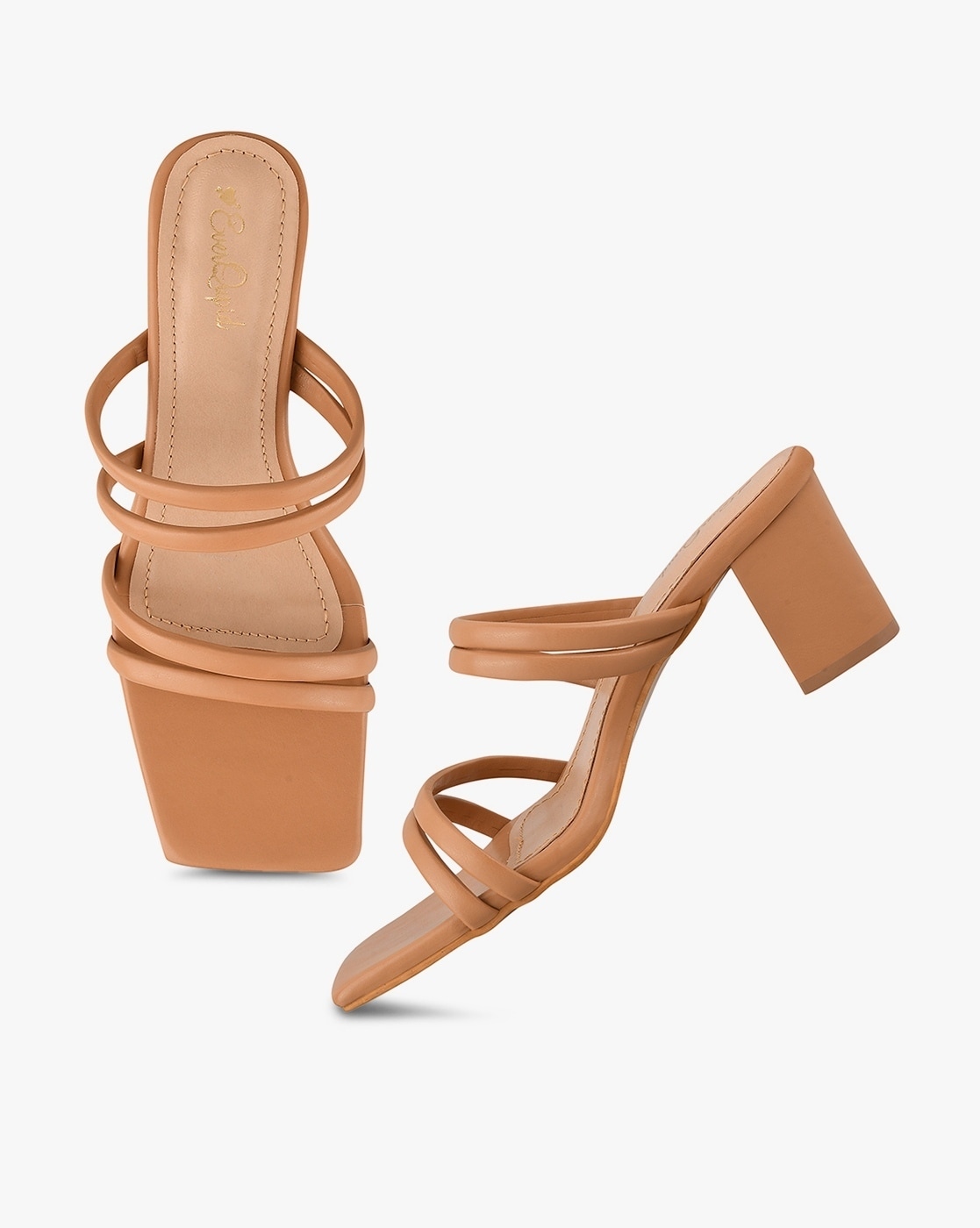 High Maxine Sandals - Smooth Camel - Vegetable-tanned smooth cowhide leather  - Sézane