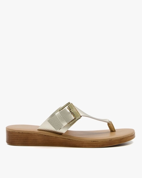 BIANCA Back-strap Wedge Sandals in Gold & Silver | Vanilla Moon