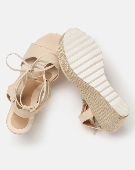 Buy Cream Heeled Sandals for Women by Marc Loire Online