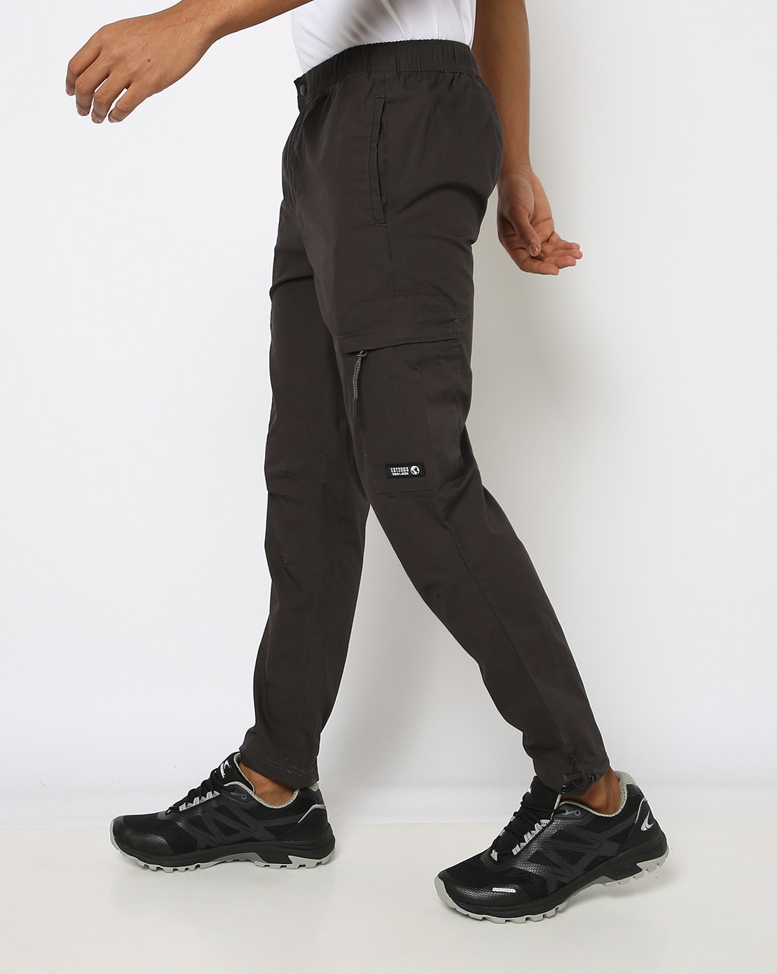 Slim Fit Cargo Pants with Elasticated Waist