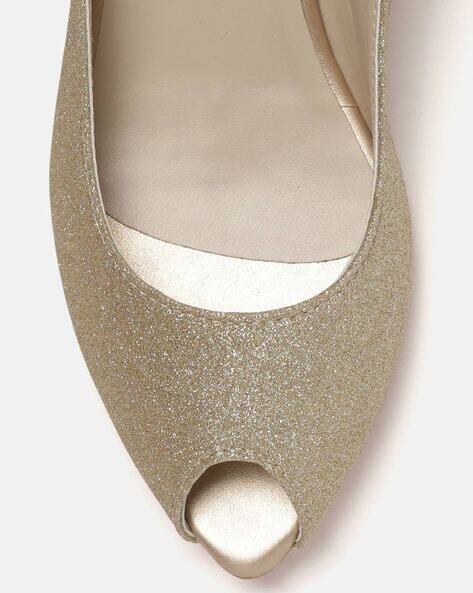 Buy Gold Heeled Sandals for Women by 