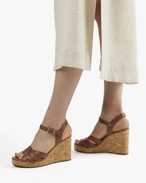 Tan ankle strap outlet wedges