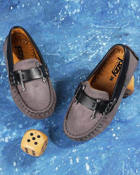 Boys clearance grey loafers