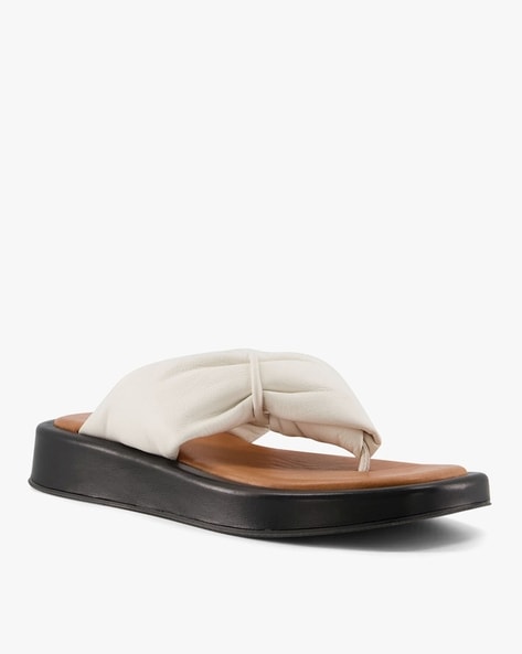 Buy Ecru Flat Sandals for Women by Dune London Online Ajio