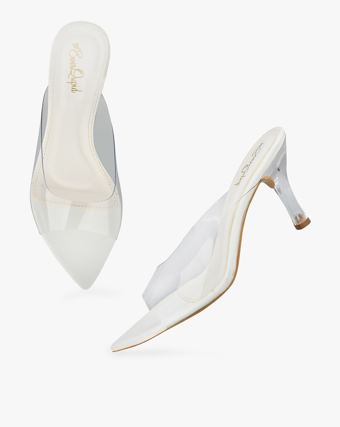 White 3 inch heels, Size 36, Women's Fashion, Footwear, Heels on Carousell