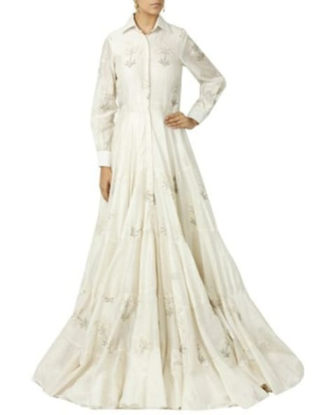 Buy White Anarkali Dress Online In India - Etsy India