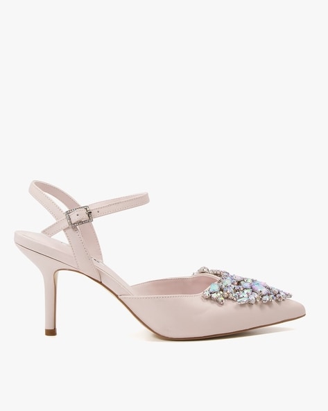 Dune London Embellished Cherished Open-Court Stilettos