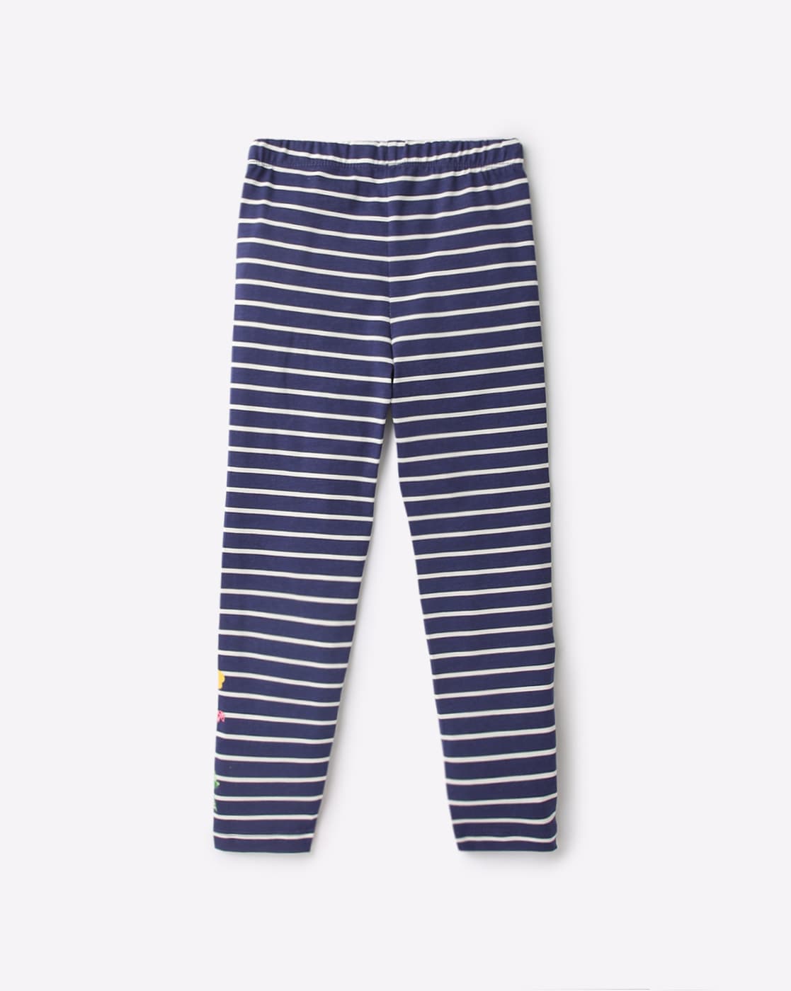 Buy The Children's Place Girls Blue Striped Leggings - Pack Of 2 - NNNOW.com