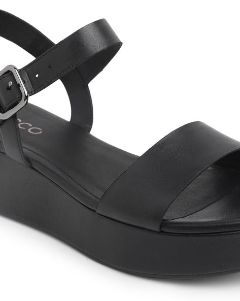 Buy ECCO Women Black Elevate Plateau Sandals Black Color Women