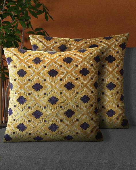 Geometric print shop cushion covers