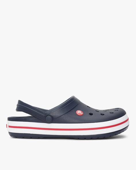 clear and black crocs