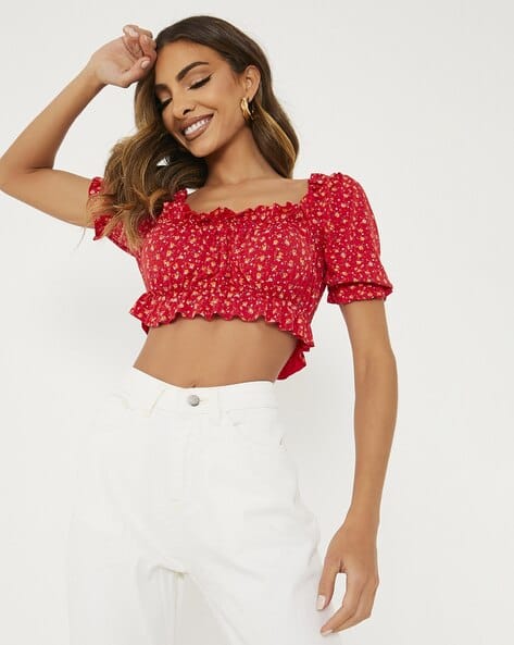 Buy Red Tops for Women by I Saw It First Online | Ajio.com