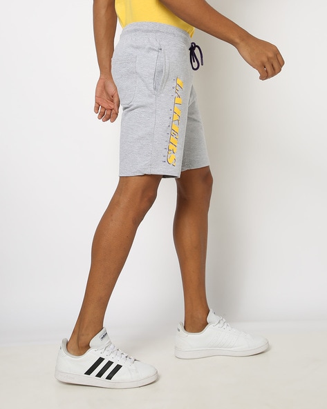 KTZ La Lakers Team Script Shorts in Grey for Men