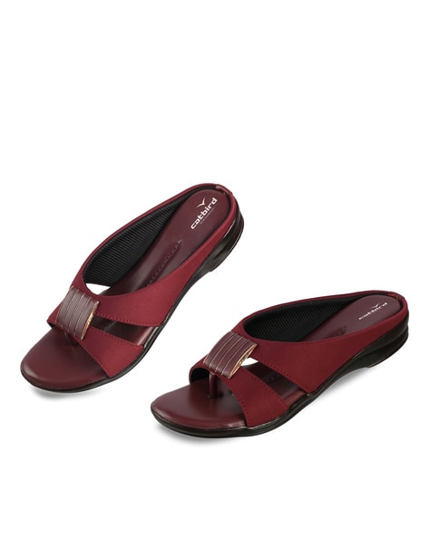 Buy Maroon Flip Flop Slippers for Women by Catbird Online Ajio