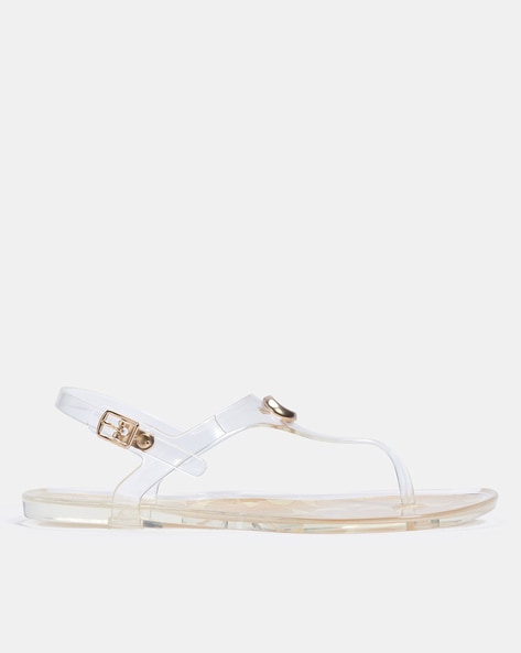 Buy Coach Natalee Jelly T Strap Slingback Sandals Clear Color