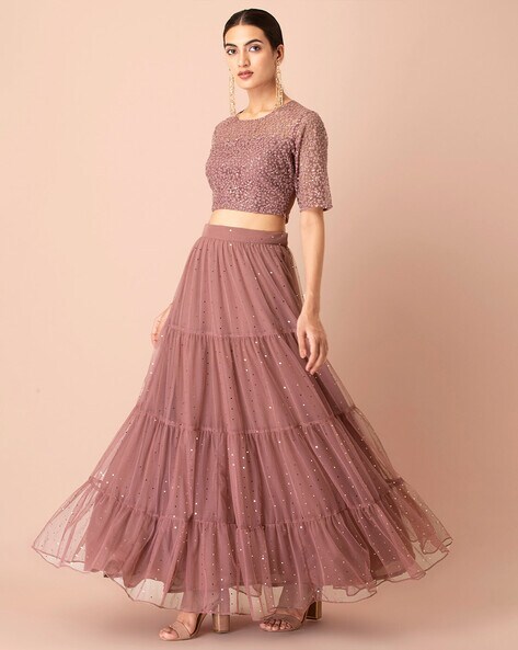 Buy Pink Skirts & Ghagras for Women by Indya Online