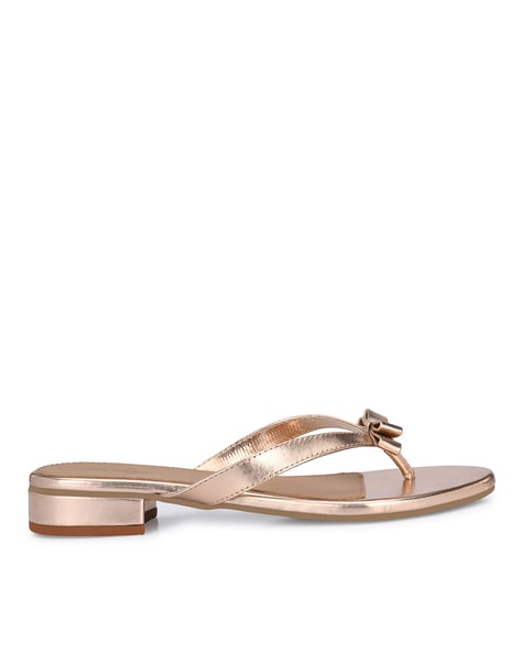 Faux leather flip online flops womens