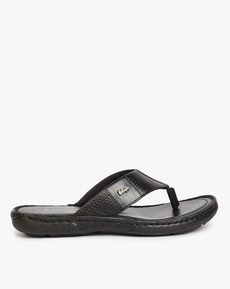 Textured Thong Strap Slip On Sandals