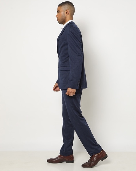 mens navy blue suit slim fit